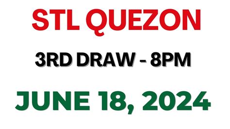 STL QUEZON RESULT TODAY 3RD DRAW JANUARY 2, 2024 .
